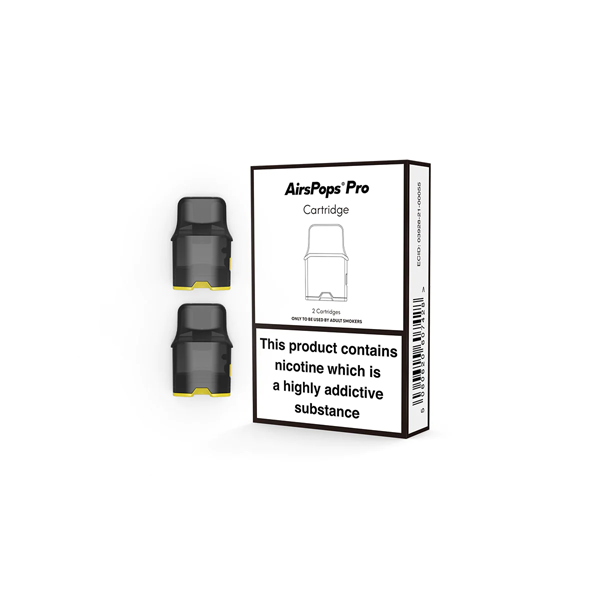 AirsPops By AIRSCREAM Replacement Pro Pod Cartridges 2PCS 2ml (No Coils Included)