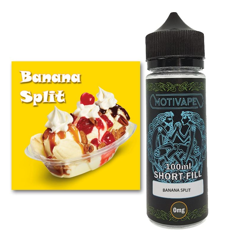 Banana Split - Shortfill (100ml eliquid)