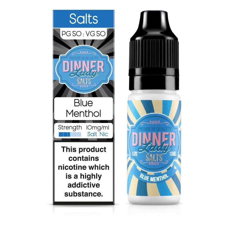 Dinner Lady Menthol Range - Blue Menthol (10ml Nic Salts)