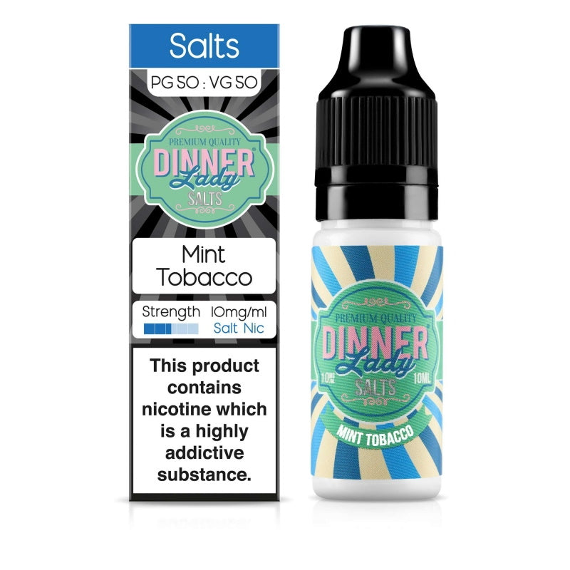 Dinner Lady Tobacco Range - Mint Tobacco (10ml Nic Salts)