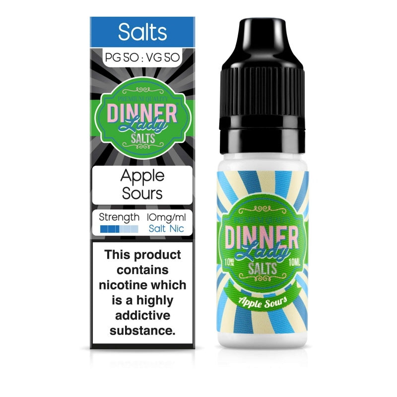 Dinner Lady Sweets Range - Apple Sours (10ml Nic Salts)